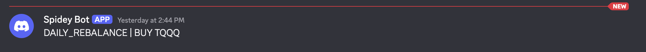 Discord alert showing a clear Medallo Trading trade notification.